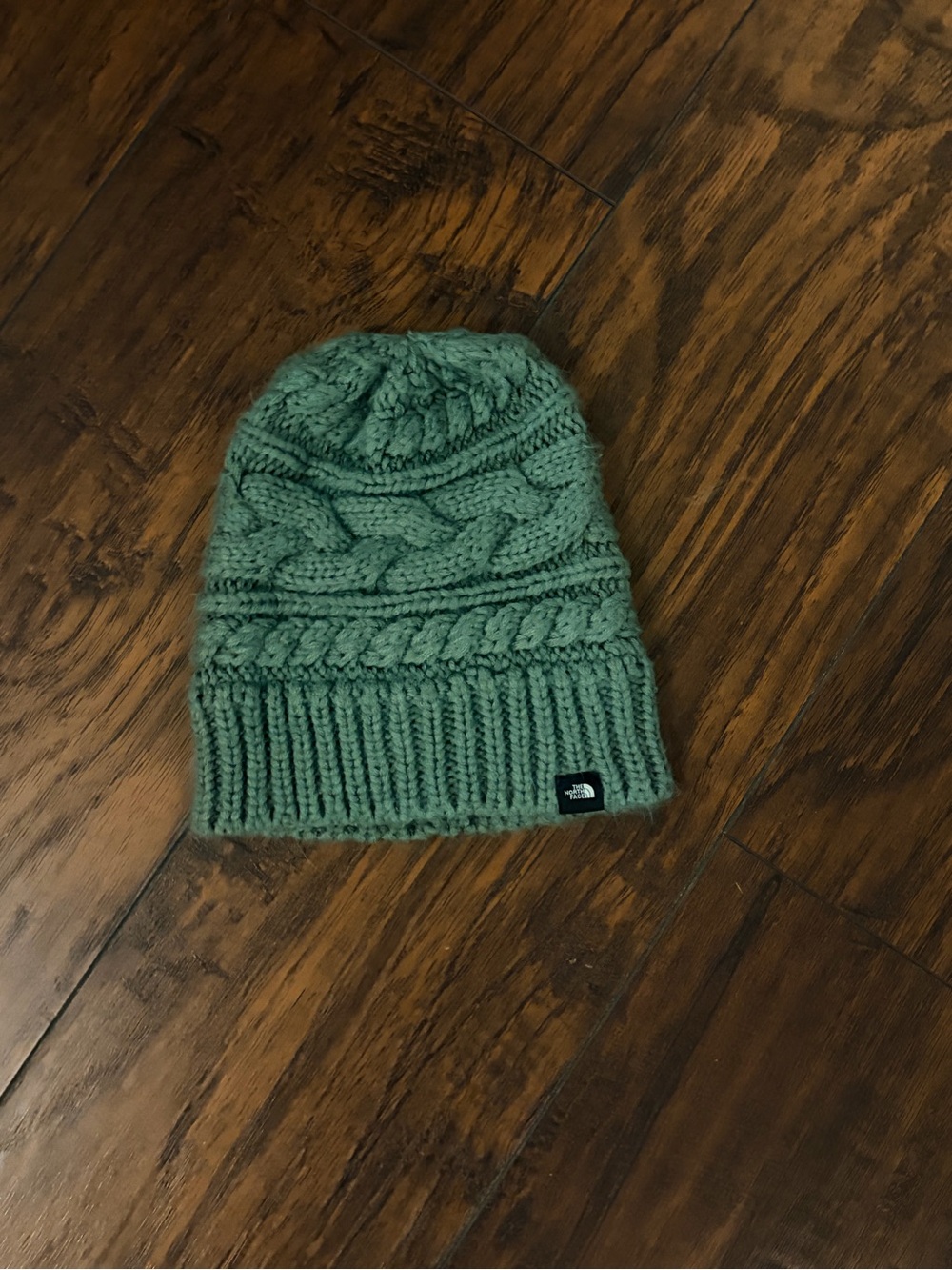 The North Face Kids Cable Knit Beanie - Teal Green